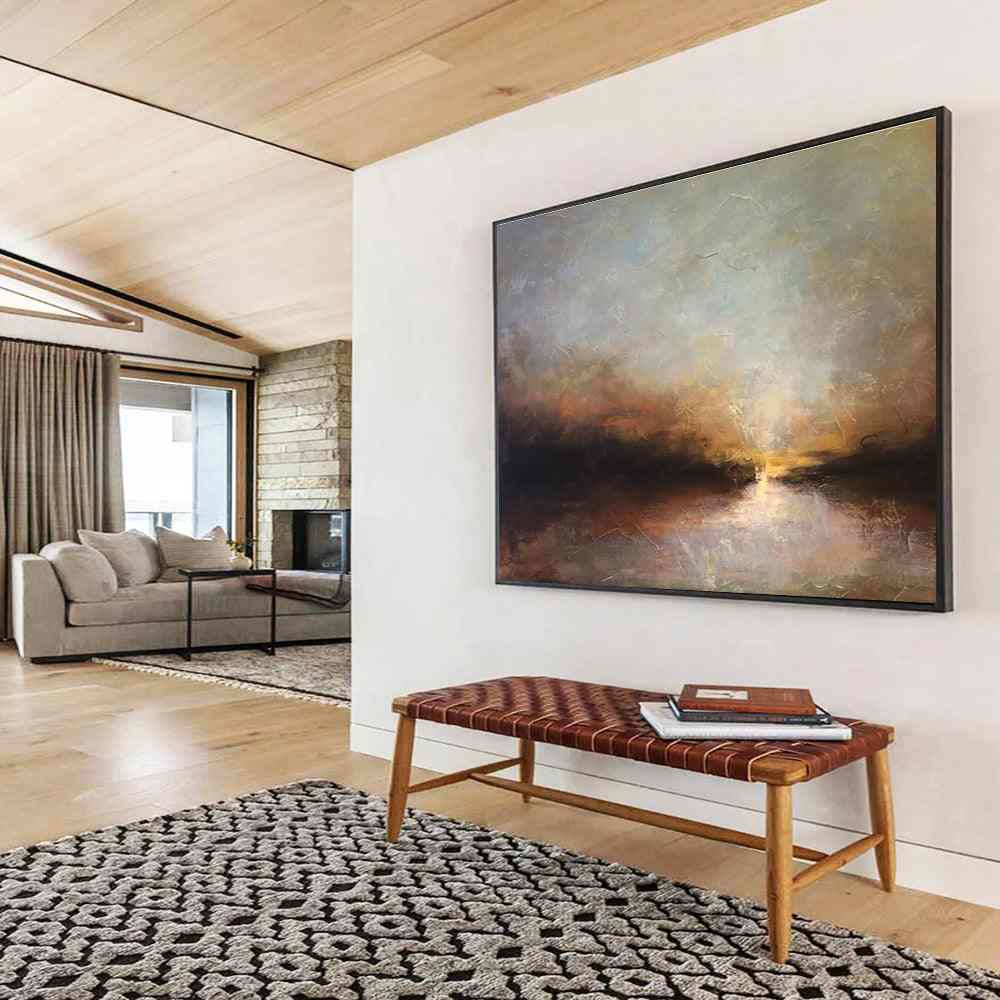 evening scenic abstract canvas design 5